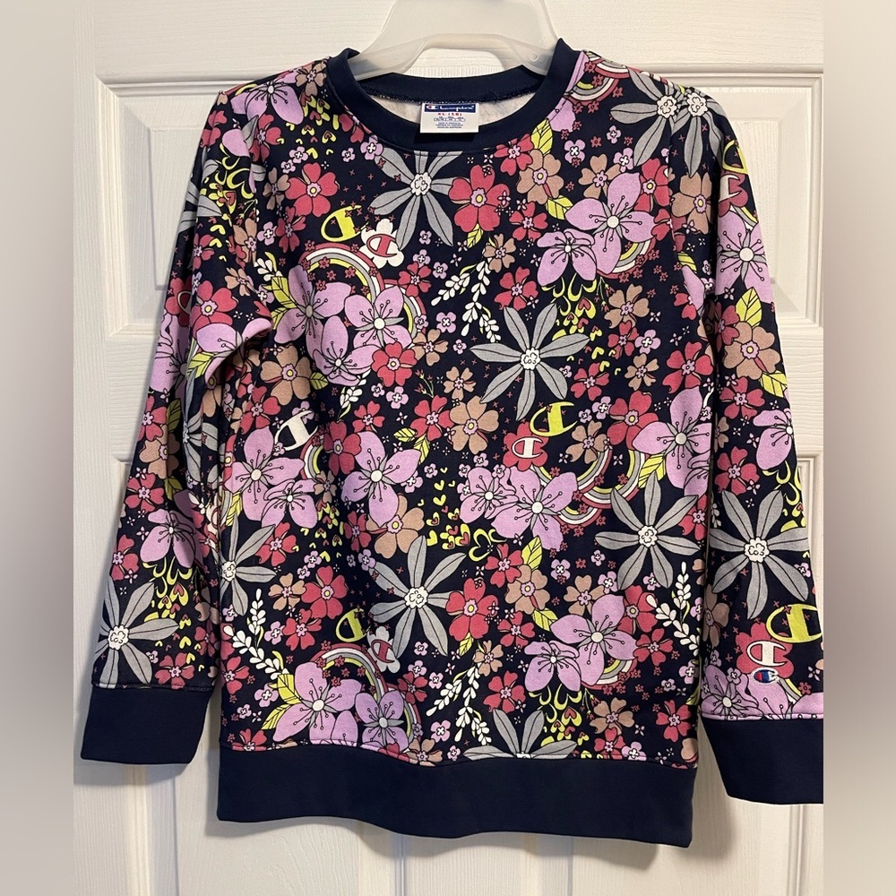 Girls Flowered XL/16 Champion Long Sleeve Shirt